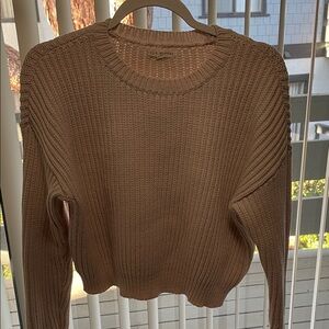 LA Hearts Women's Beige Knit Sweater